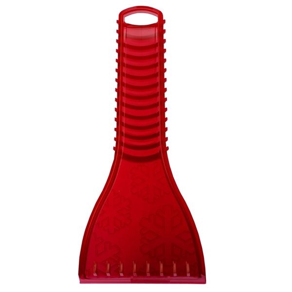 Plastic ice scraper with a snowflake design engraved on underside that... from ASI 52840 Evans Manufacturing