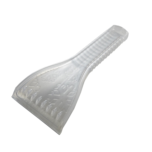 Plastic ice scraper with a snowflake design engraved on underside that... from ASI 52840 Evans Manufacturing