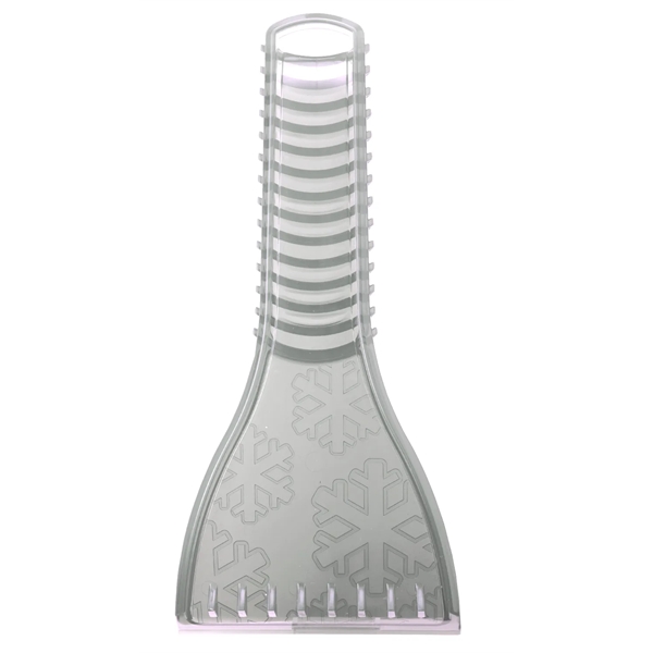 Plastic ice scraper with a snowflake design engraved on underside that... from ASI 52840 Evans Manufacturing