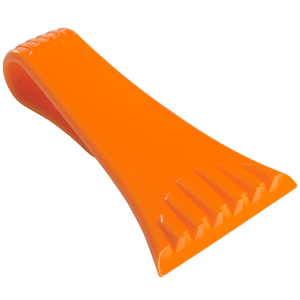 Sturdy promotional ice scraper attaches to visor making it the perfect... from ASI 52840 Evans Manufacturing