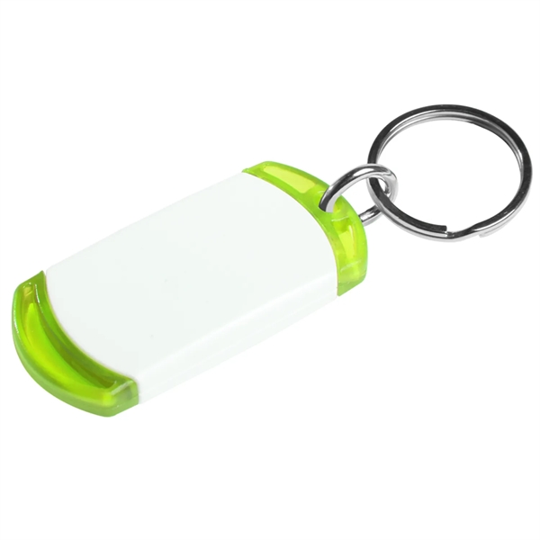 Key tag with two tone design. Made from sturdy plastic.... from ASI 52840 Evans Manufacturing