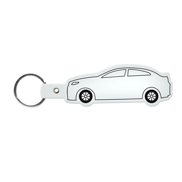 Car-shaped key tag made in the USA with a 1" split... from ASI 52840 Evans Manufacturing