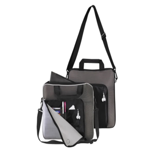 15" notebook briefcase with padded main compartment for most 13" laptops,... from ASI 74741 NVS Promo Designs, Inc.