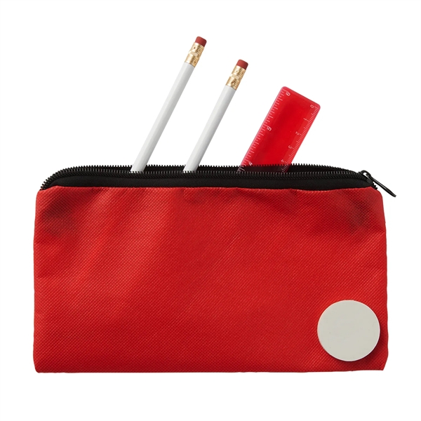 Non-Woven School kit with pouch, two pencils, an eraser and a... from ASI 52840 Evans Manufacturing