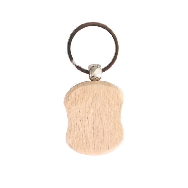 Gourd shaped wooden keychain plus laser engraving on 1 location... from ASI 37218 Athena Promo (tm)