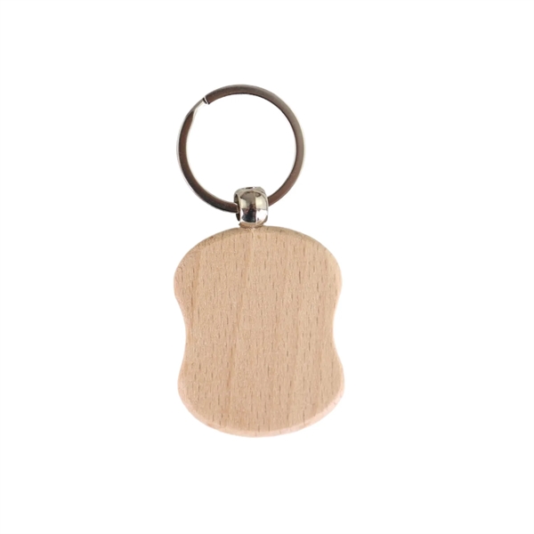 Gourd shaped wooden keychain plus laser engraving on 1 location... from ASI 37218 Athena Promo (tm)