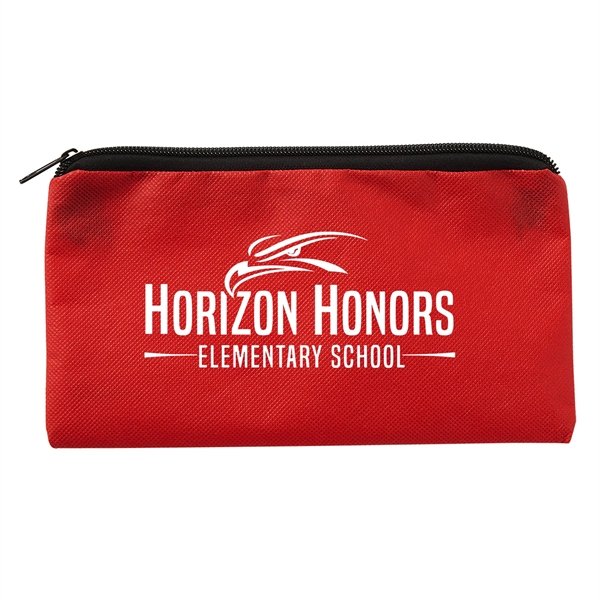 5" x 9" non-woven school pouch with zipper closure.... from ASI 52840 Evans Manufacturing