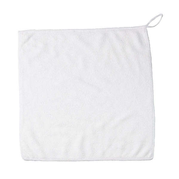 11.5" x 11.5" dye-sublimated rally towel made of microfiber material with... from ASI 52840 Evans Manufacturing