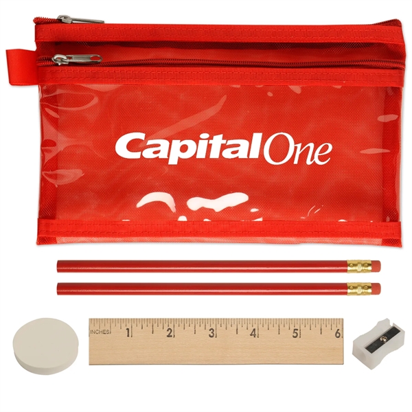 4 7/8" x 8 1/4" x 3/8" zippered PVC pouch with... from ASI 52840 Evans Manufacturing