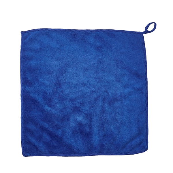 11 1/2" x 11 1/2" microfiber rally towel has a finger... from ASI 52840 Evans Manufacturing