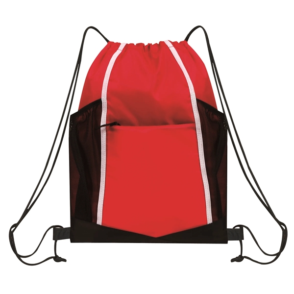 Drawstring sport pack with mesh bottle side pockets.... from ASI 46420 Continental Mkting Svc Inc
