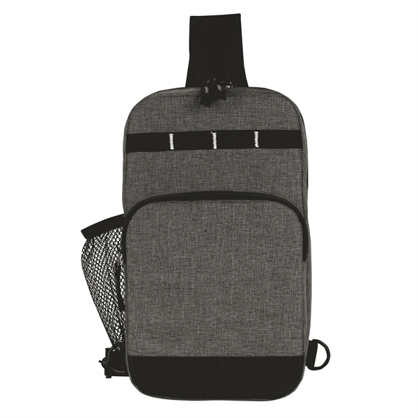 Casual crossbody chest bag with adjustable straps, a mesh side pocket... from ASI 46420 Continental Mkting Svc Inc