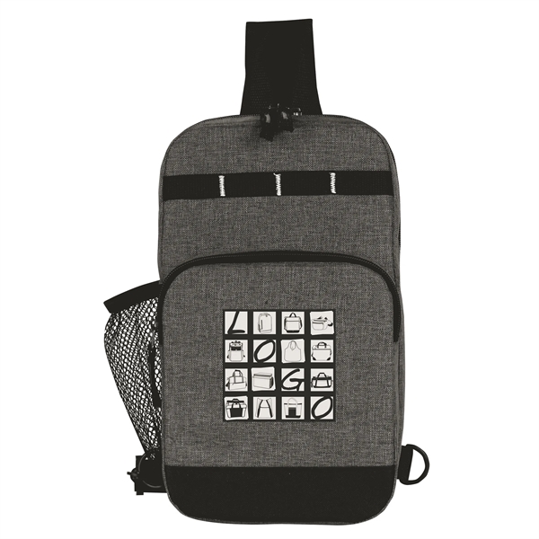 Casual crossbody chest bag with adjustable straps, a mesh side pocket... from ASI 46420 Continental Mkting Svc Inc