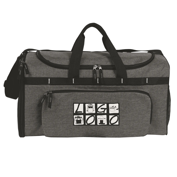 Casual 21" duffle bag with multiple compartments, pockets, water bottle mesh... from ASI 46420 Continental Mkting Svc Inc