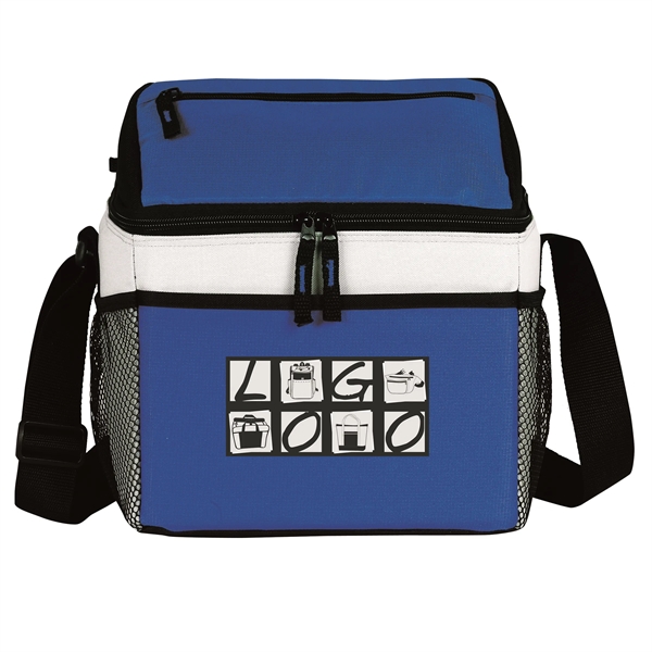 Tri-Color 8 bottle cooler made of poly + PU. Insulated, heat-sealed... from ASI 46420 Continental Mkting Svc Inc