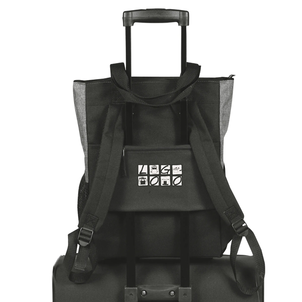 Casual convertible tote backpack made of polycanvas 600D. Mesh pockets for... from ASI 46420 Continental Mkting Svc Inc