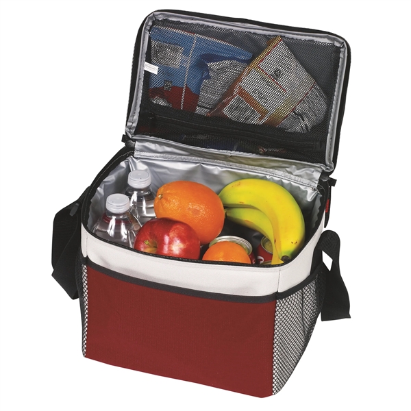 Tri-Color 8 bottle cooler made of poly + PU. Insulated, heat-sealed... from ASI 46420 Continental Mkting Svc Inc