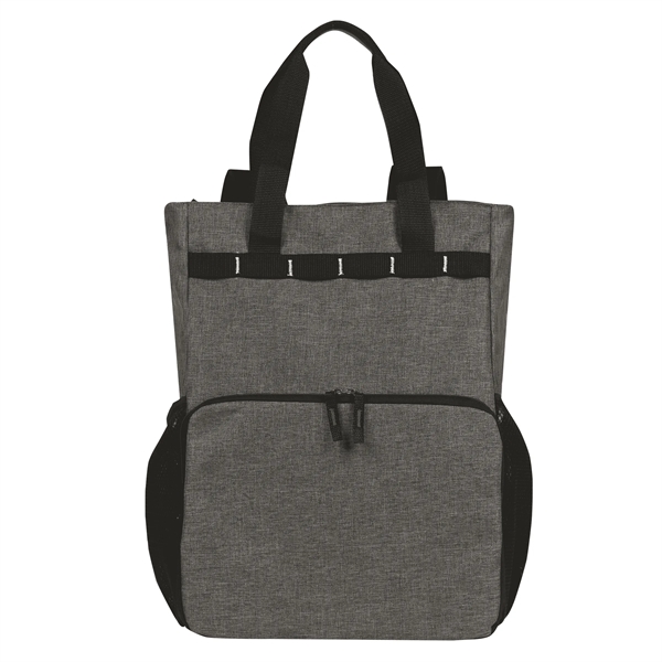 Casual convertible tote backpack made of polycanvas 600D. Mesh pockets for... from ASI 46420 Continental Mkting Svc Inc