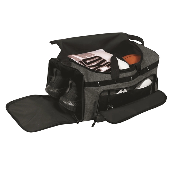 Casual 21" duffle bag with multiple compartments, pockets, water bottle mesh... from ASI 46420 Continental Mkting Svc Inc