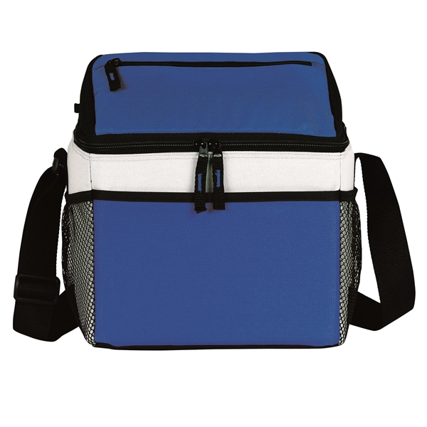 Tri-Color 8 bottle cooler made of poly + PU. Insulated, heat-sealed... from ASI 46420 Continental Mkting Svc Inc