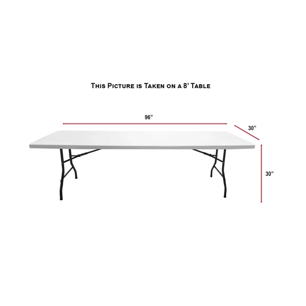 8' LazerCut 4-Sided Premium Sublimated Tablecloth, Drape Style, Closed Back... from ASI 53509 FIEL-Fairdeal Import & Export / FIEL