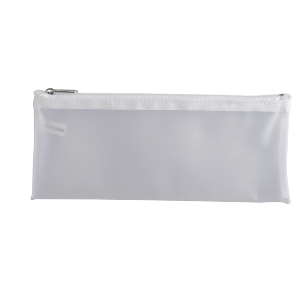 PVC-constructed frosted pencil pouch is perfect for storing pencils, pens, erasers... from ASI 52840 Evans Manufacturing