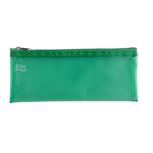 PVC-constructed frosted pencil pouch is perfect for storing pencils, pens, erasers... from ASI 52840 Evans Manufacturing