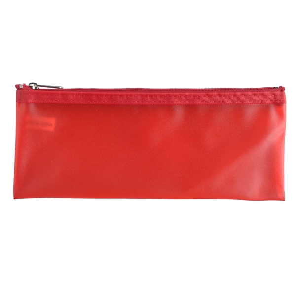 PVC-constructed frosted pencil pouch is perfect for storing pencils, pens, erasers... from ASI 52840 Evans Manufacturing