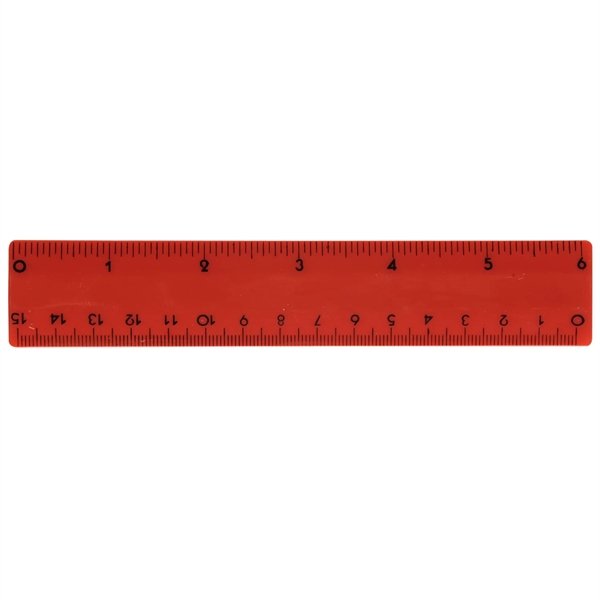6" plastic ruler with standard and metric measurements.... from ASI 52840 Evans Manufacturing