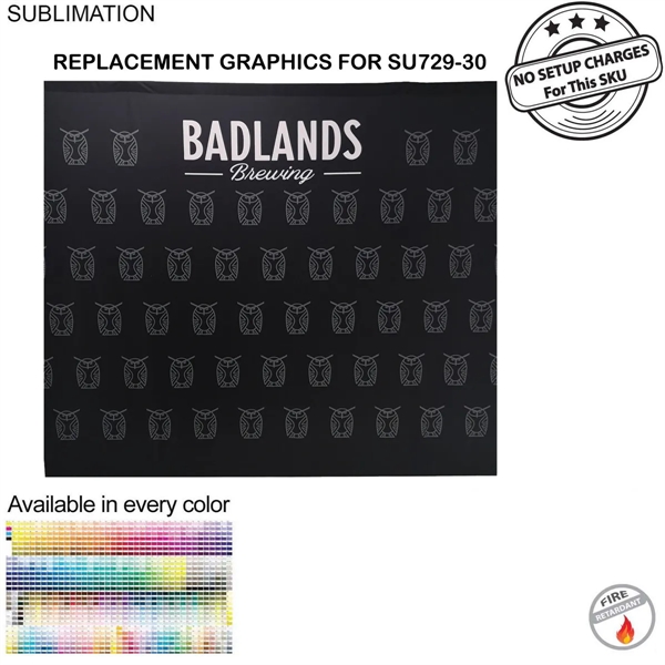 Replacement Graphics Single sided 10'w x 8'h with pole pocket top... from ASI 53509 FIEL-Fairdeal Import & Export / FIEL