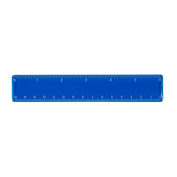 6" plastic ruler with standard and metric measurements.... from ASI 52840 Evans Manufacturing