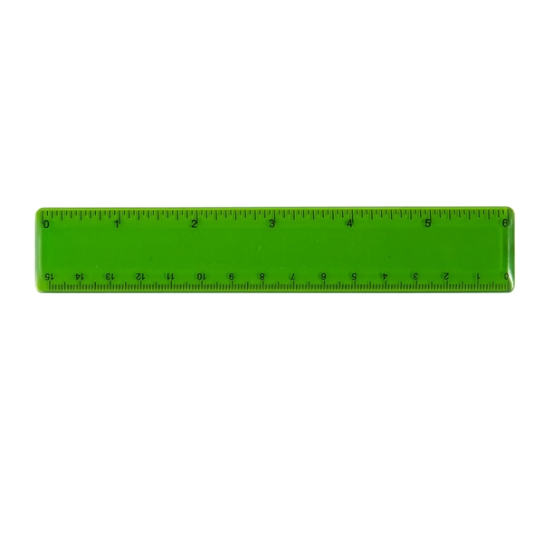 6" plastic ruler with standard and metric measurements.... from ASI 52840 Evans Manufacturing