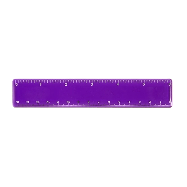 6" plastic ruler with standard and metric measurements.... from ASI 52840 Evans Manufacturing