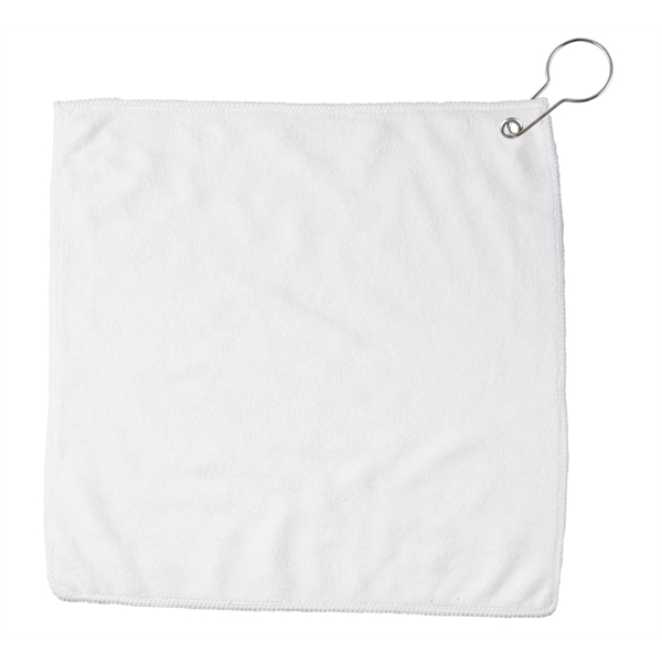 Sublimated microfiber golf towel made with grommet and durable clip to... from ASI 52840 Evans Manufacturing