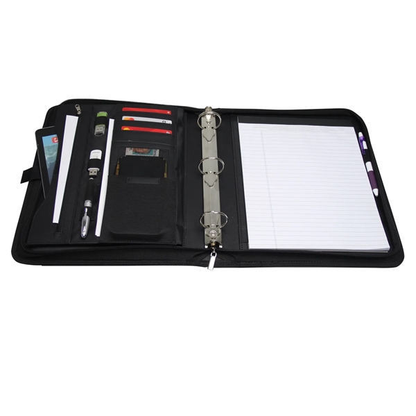 3 ring zip around padfolio. OPen Pocket for quick access, Padded... from ASI 79384 Preferred Nation Inc