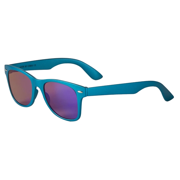 Metallic sunglasses that feature dark, ultraviolet protective lenses with UV400 rating.... from ASI 52840 Evans Manufacturing