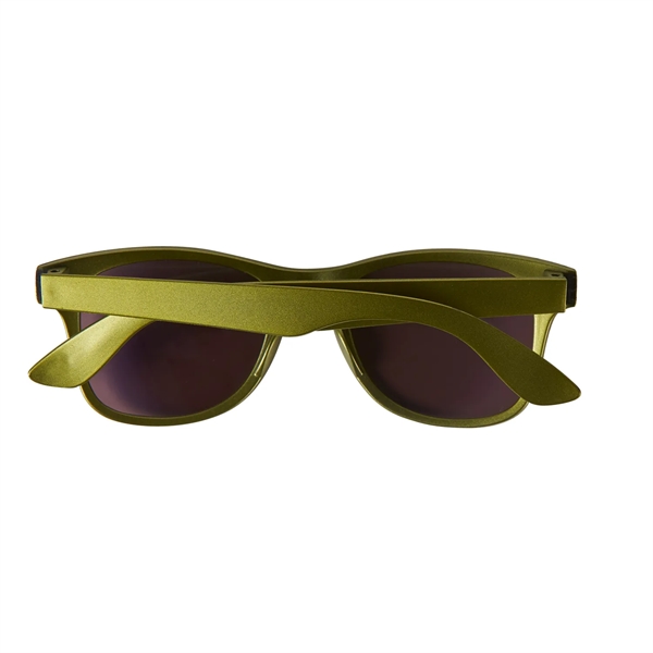 Metallic sunglasses that feature dark, ultraviolet protective lenses with UV400 rating.... from ASI 52840 Evans Manufacturing
