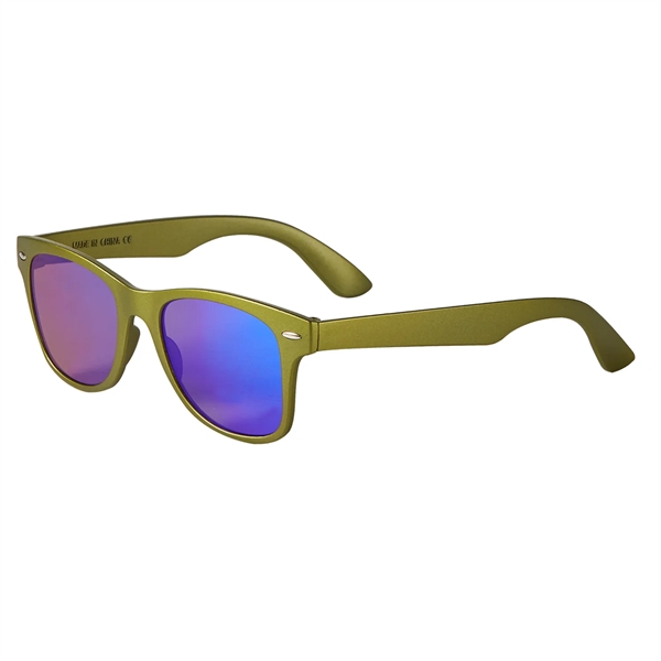 Metallic sunglasses that feature dark, ultraviolet protective lenses with UV400 rating.... from ASI 52840 Evans Manufacturing