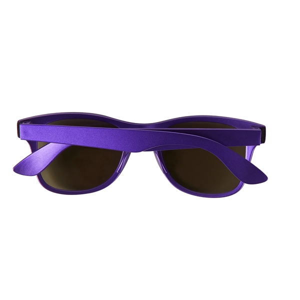 Metallic sunglasses that feature dark, ultraviolet protective lenses with UV400 rating.... from ASI 52840 Evans Manufacturing