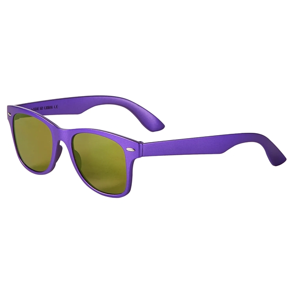 Metallic sunglasses that feature dark, ultraviolet protective lenses with UV400 rating.... from ASI 52840 Evans Manufacturing