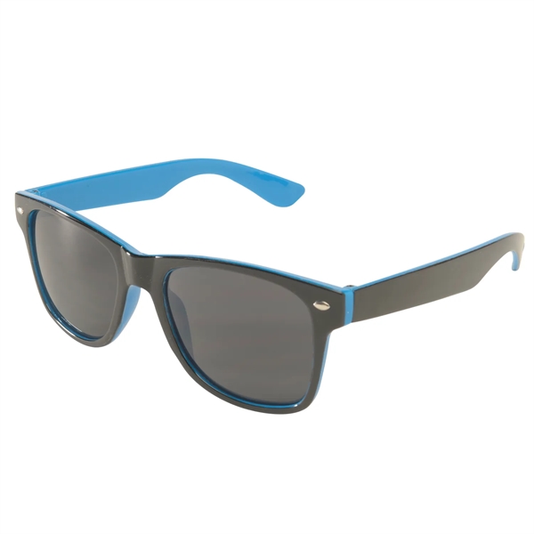 Miami two-tone sunglasses are available in three colors with protective lenses... from ASI 52840 Evans Manufacturing