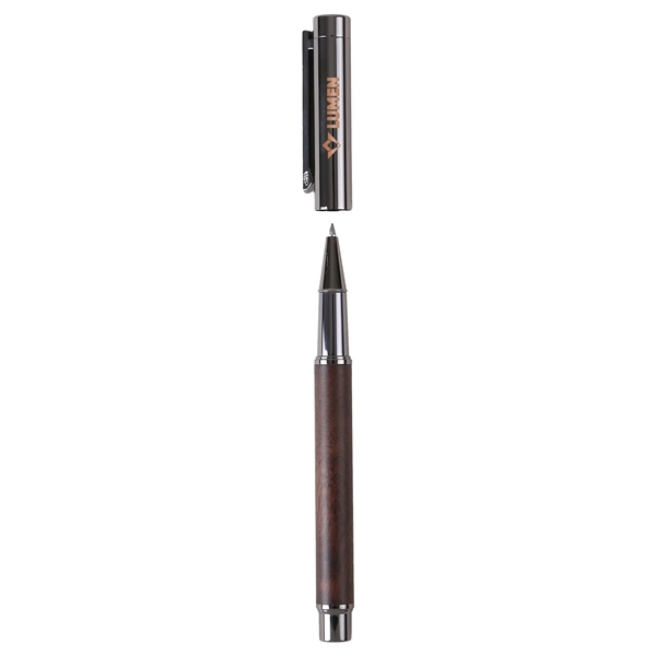 The Luxwood Rollerball Pen blends genuine rosewood & gunmetal, featuring smooth... from ASI 61966 HPG / Hub Pen