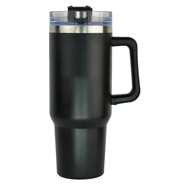 40oz. stainless mug with straw. Keeps drinks cold for 24 hours... from ASI 73871 Next Promotions LLC