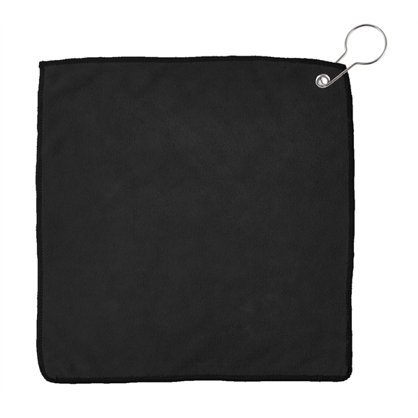 Microfiber Golf towel with hook for easy bag attachment. Measures 11"... from ASI 52840 Evans Manufacturing