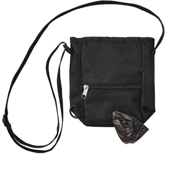 Pet treat carrier pouch with refillable compartment of disposable poop bags.... from ASI 52840 Evans Manufacturing