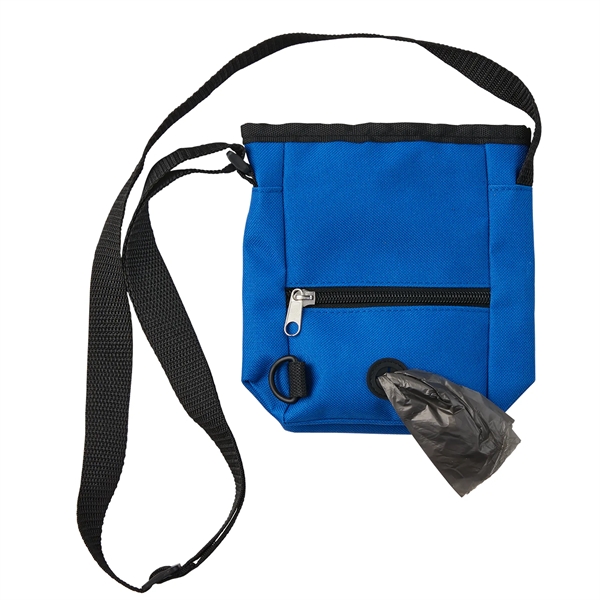Pet treat carrier pouch with refillable compartment of disposable poop bags.... from ASI 52840 Evans Manufacturing