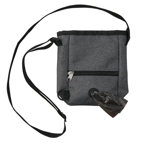 Pet treat carrier pouch with refillable compartment of disposable poop bags.... from ASI 52840 Evans Manufacturing