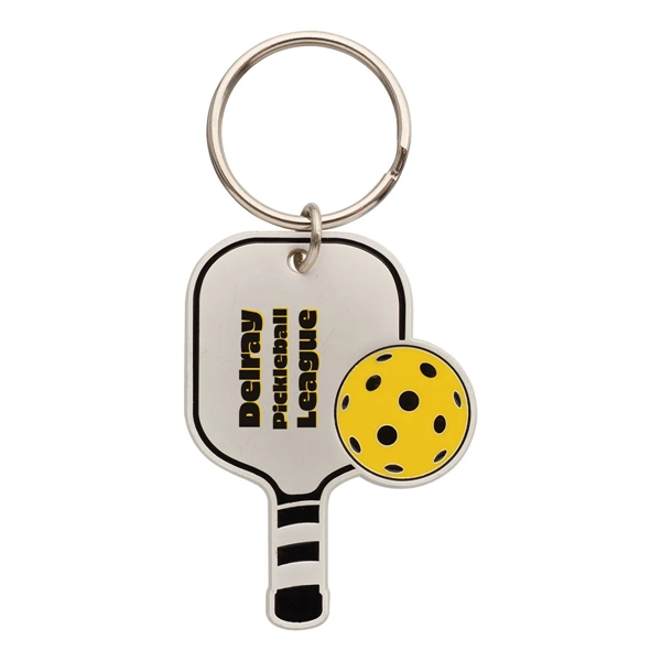 metal pickleball key chain with custom decoration.... from ASI 62190 Illini