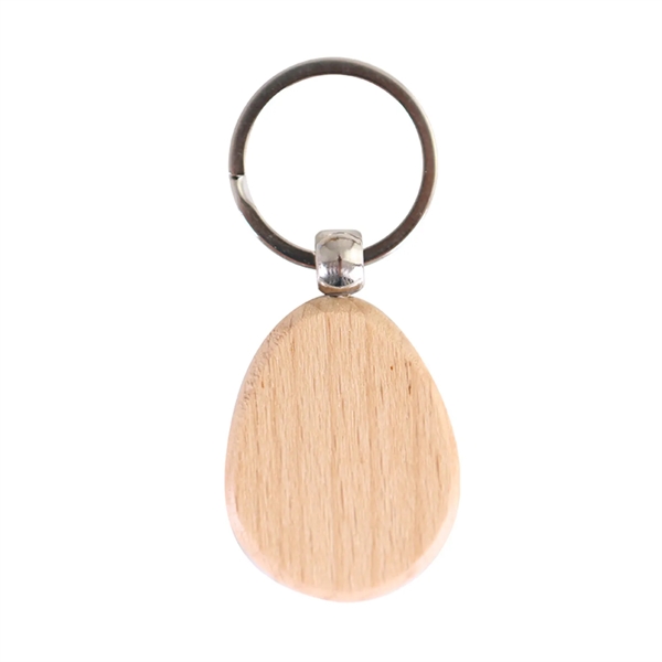 Drop shaped wooden keychain plus laser engraving on 1 location... from ASI 37218 Athena Promo (tm)