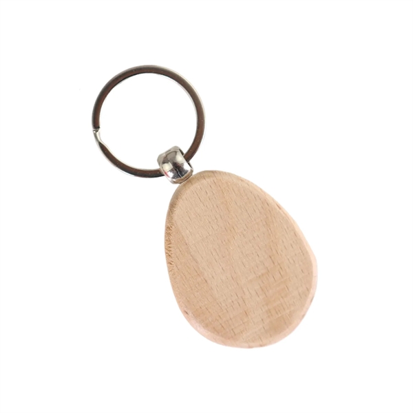 Drop shaped wooden keychain plus laser engraving on 1 location... from ASI 37218 Athena Promo (tm)